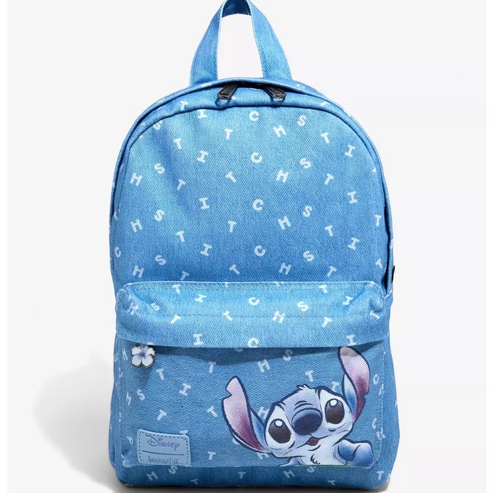 Disney Loungefly | Lilo & Stitch Denim Backpack NWT
